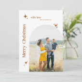 ボホレトロスターズミニマリスト写真クリスマスファミリー シーズンカード (スタンド正面)