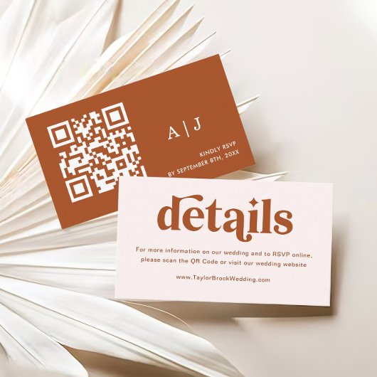 ボホレトロテラコッタ結婚ズ詳細 エンクロージャーカード