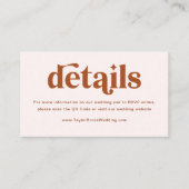 ボホレトロテラコッタ結婚ズ詳細 エンクロージャーカード (正面)