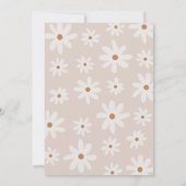 ボホレトロデイジーガールファースト誕生日 招待状 (裏面)