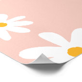 ボホレトロデイジーワイルドワンバースデーウェルカム ポスター (角)