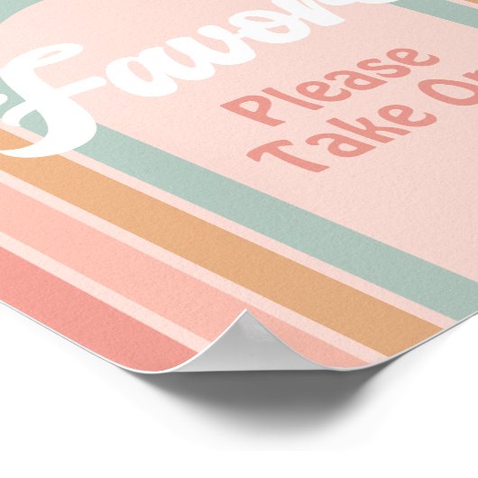 ボホレトロデイジー誕生日ウィズサイン ポスター (角)