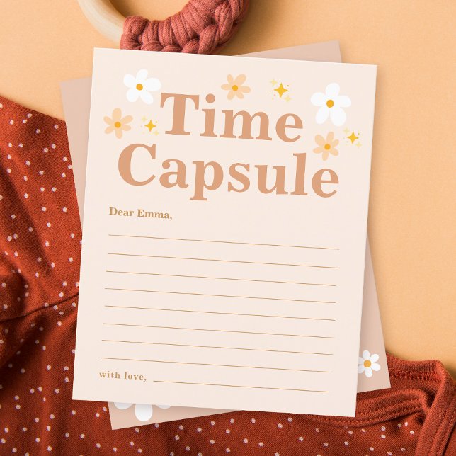 ボホレトロデイジー1st誕生日タイムカプセルカード (クリエイターアップロード済み)