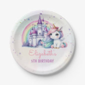 ボホレトロデイジー1st誕生日紙プレート ペーパープレート (正面)