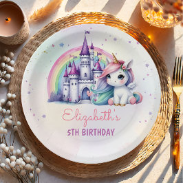 ボホレトロデイジー1st誕生日紙プレート ペーパープレート