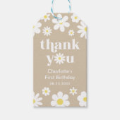 ボホレトロデイジー1st誕生日 ギフトタグ (正面)