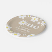 ボホレトロデイジー1st誕生日 ペーパープレート (アングル)