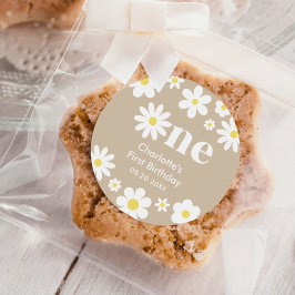 ボホレトロデイジー1st誕生日 ラウンドシール