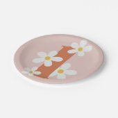 ボホレトロデイジー1st Groovy誕生日 ペーパープレート (アングル)