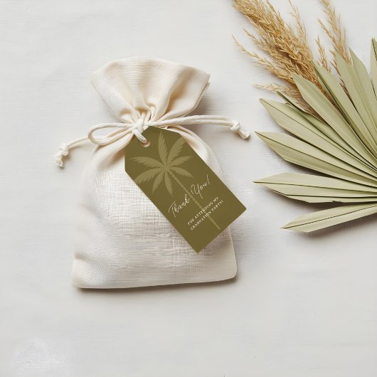 ボホレトロトロピカルパームツリー卒業ありがとう ギフトタグ