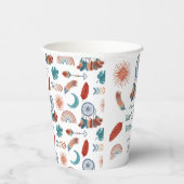 ボホレトロドリームキャッチャー赤ちゃんシャワー紙カップ 紙コップ (右)