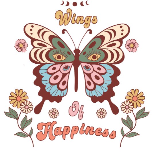 ボホレトロバタフライウィングス Tシャツ