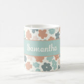 ボホレトロパステルフラワープリント コーヒーマグカップ (中央)