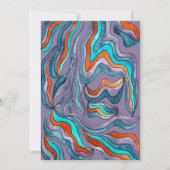 ボホレトロパープルタイポグラフィウェーブライダルシャワー 招待状 (裏面)