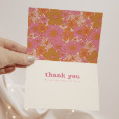 ボホレトロピンクグルーヴィーフローラアーチ サンキューカード