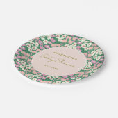 ボホレトロピンクセージフローラベビーシャワー ペーパープレート (アングル)