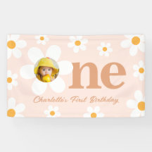 ボホレトロピンクデイジー第1誕生日写真