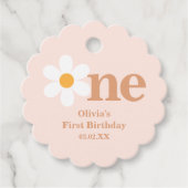 ボホレトロピンクワンデイジーファースト誕生日 フェイバータグ (正面)