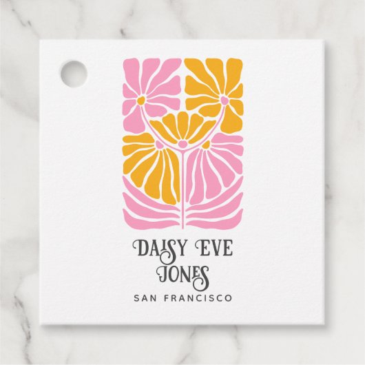 ボホレトロフローラルパターン製品ラベル フェイバータグ (正面)