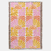 ボホレトロフローラルパターン スローブランケット (正面縦)