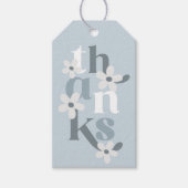 ボホレトロブルーデイジー誕生日の恩恵 ギフトタグ (正面)