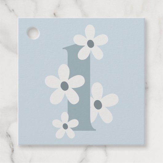 ボホレトロブルーデイジー1stグルーヴィ誕生日 フェイバータグ (正面)