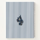 ボホレトロペイズリーブルーストライプアイディア ノートブック (裏面)