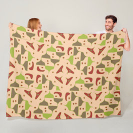 ボホレトロモダングラフィックフリースブランケット フリースブランケット