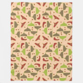 ボホレトロモダングラフィックフリースブランケット フリースブランケット (正面)