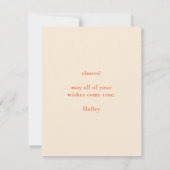 ボホレトロラインアートフローラハッピーバースデーカード ノートカード (裏面)