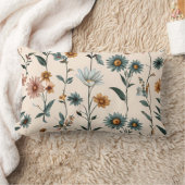 ボホレトロヴィンテージ名門私立校風の美的花柄 ランバークッション (ブランケット)
