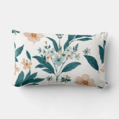 ボホレトロヴィンテージ名門私立校風の花カラフル柄 ランバークッション (裏面)