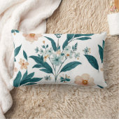 ボホレトロヴィンテージ名門私立校風の花カラフル柄 ランバークッション (ブランケット)