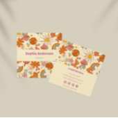 ボホレトロ名刺付きパステル70sフローラ スクエア名刺