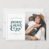 ボホレトロ平和ラブジョイ写真クリスマスカード シーズンカード (正面)