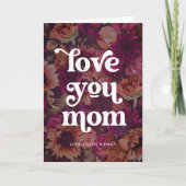 ボホレトロ文字 |愛するママはっきりしたフローラ シーズンカード (正面)