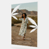 ボホレトロ熱帯性パームツリー卒業写真 アクリルサイン (傾斜)