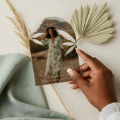 ボホレトロ熱帯性パームツリー卒業写真 アクリル招待状