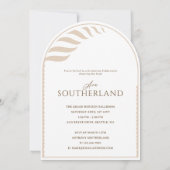 ボホレトロ熱帯性パームツリー卒業写真 招待状 (裏面)