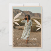 ボホレトロ熱帯性パームツリー卒業写真 招待状 (正面)