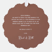 ボホレトロ結婚ズサンキューフォト紙オーナメント オーナメントカード (裏面)