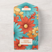 ボホレトロ結婚フローラ オールインワン招待状 (外側)