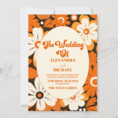 ボホレトロ結婚フローラ 招待状 (正面)