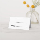 ボホレトロ結婚座席表 プレイスカード (正面)