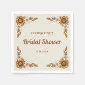 ボホレトロ花 |ブライダルシャワー スタンダードカクテルナプキン (正面)