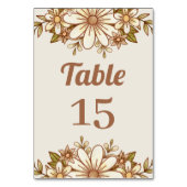 ボホレトロ花 | 結婚s テーブルナンバー (正面)