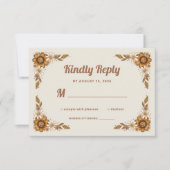 ボホレトロ花 | 結婚s 出欠カード (正面)