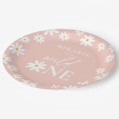 ボホレトロ赤面ピンクデイジーワイルドワン1歳 ペーパープレート (アングル)