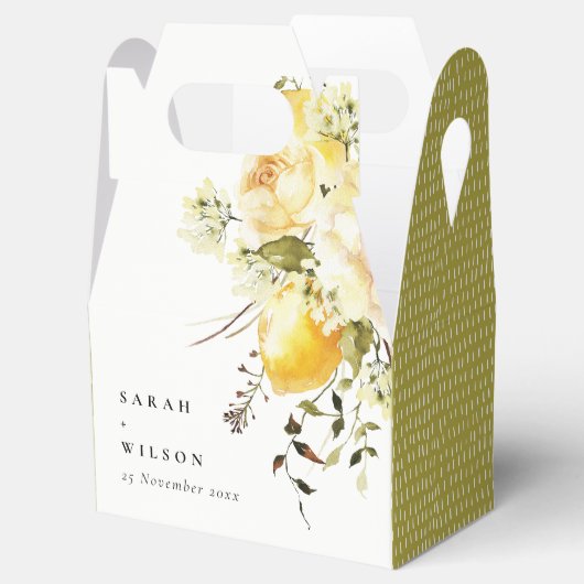 ボホレモンイエローウォーターフローラ結婚ズ フェイバーボックス (オープン)