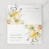 ボホレモンイエローウォーターフローラ結婚ズ プレイスカード (外部開封)